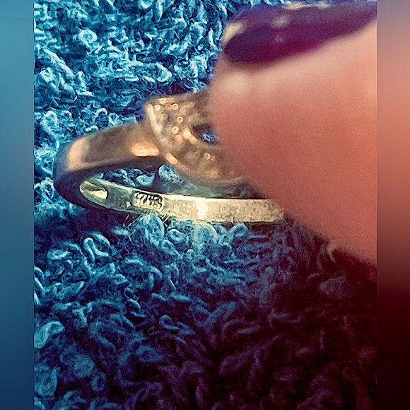 crystal masquerade set sterling silver ring size 8 1/2 & mask necklace vtg - Picture 3 of 4